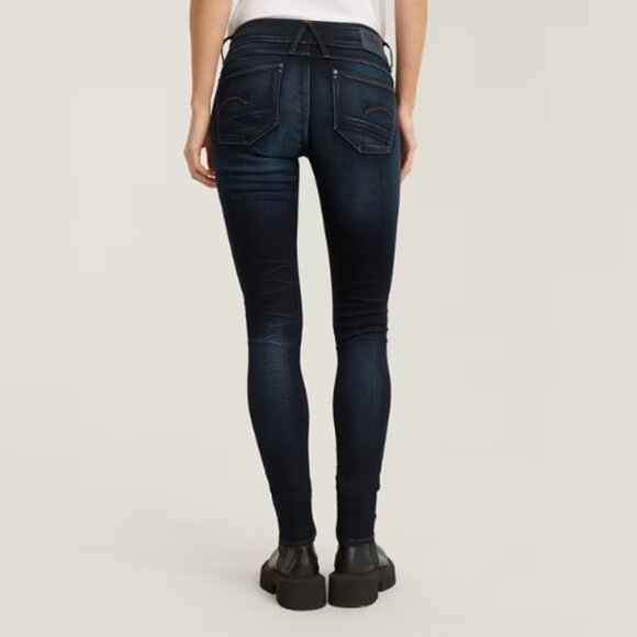 G-STAR RAW SZ 31x32 (US Size 12) Lynn Mid Skinny Distressed Blue Jeans - Picture 7 of 16